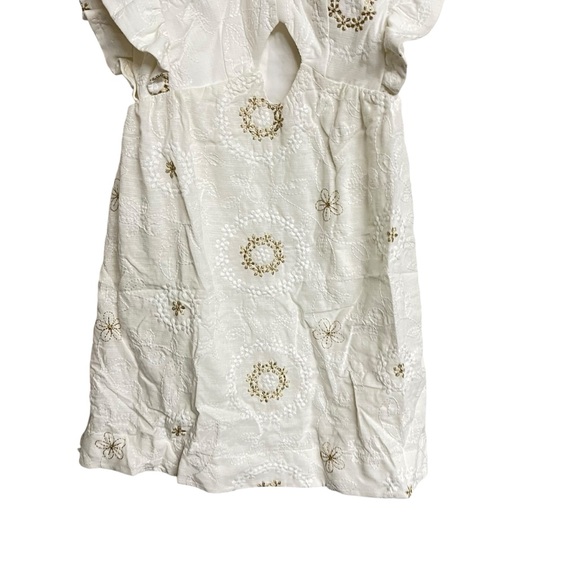 New Amarante Do Brasil White Embroidered Cutout Mini Dress - Picture 5 of 8